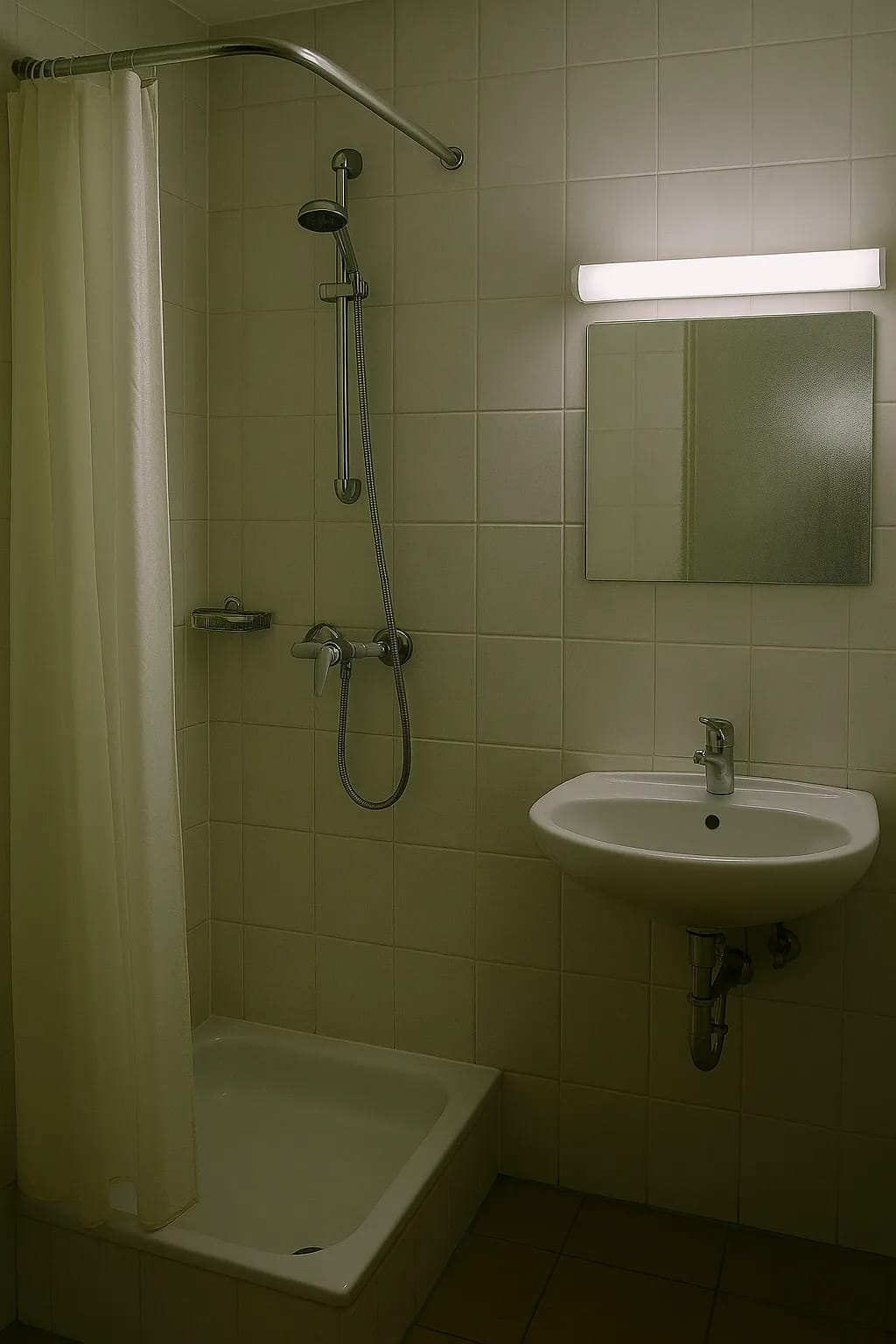 Dusche im Gästehaus