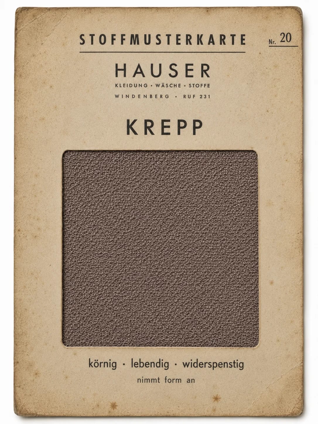 Stoffmuster Krepp