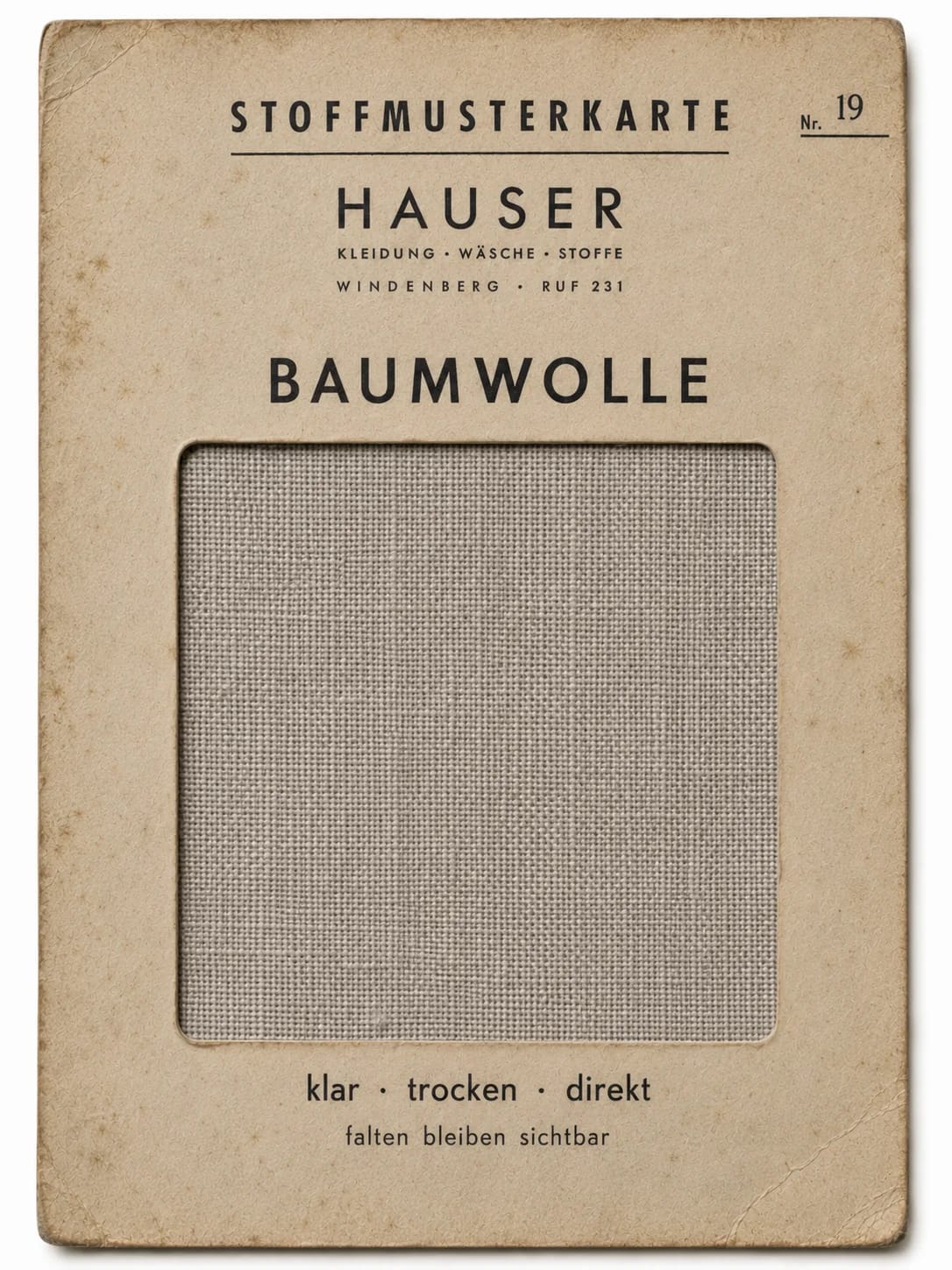 Stoffmuster Baumwolle