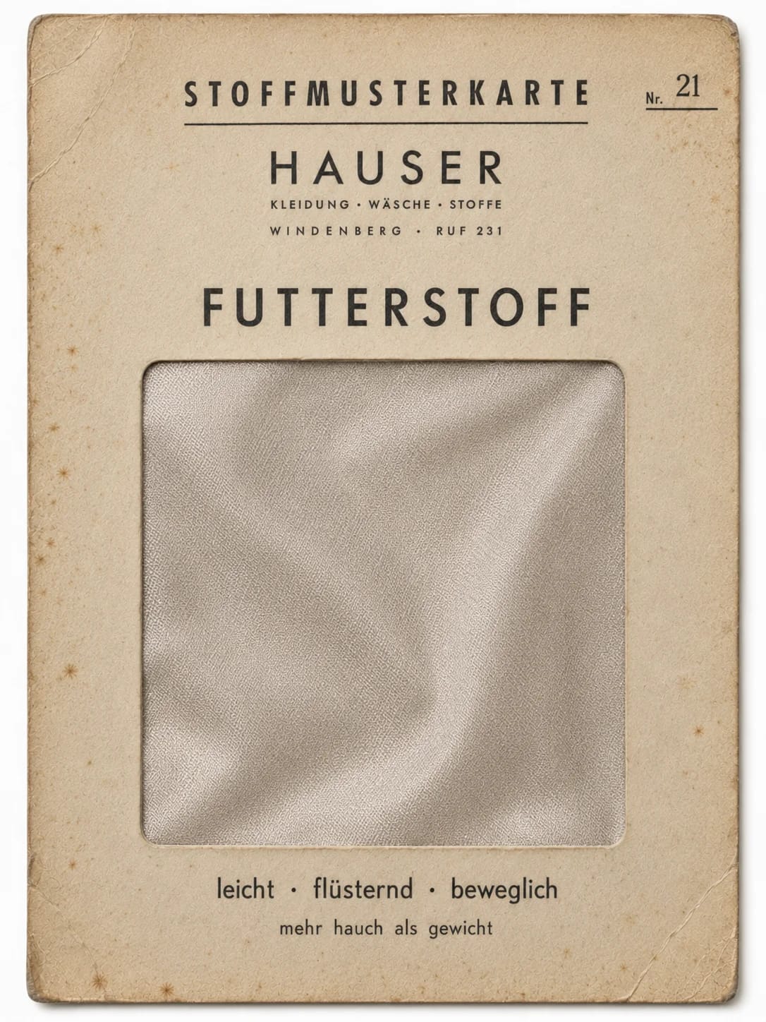 Stoffmuster Viskosefutter