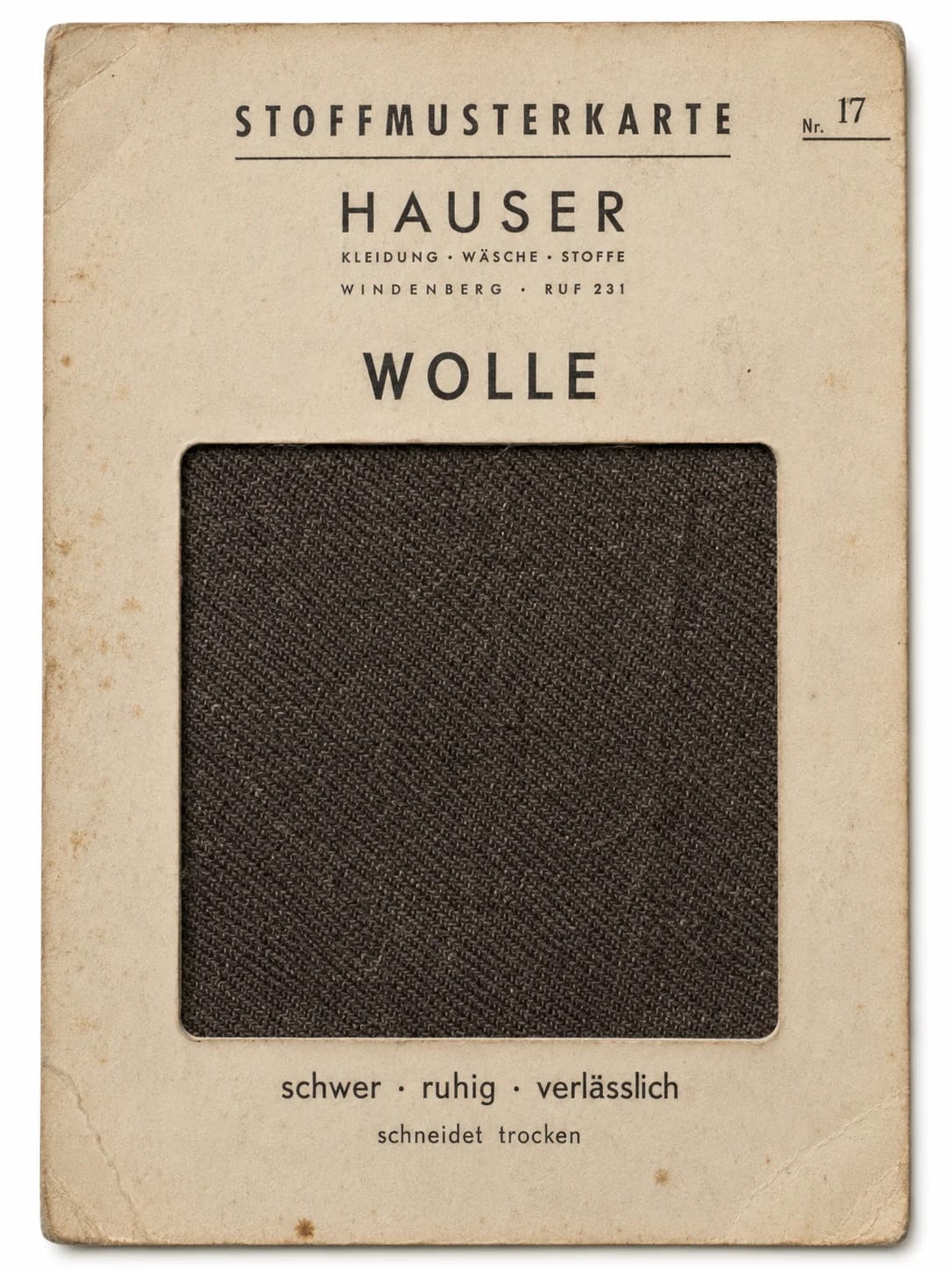 Stoffmuster Wolle