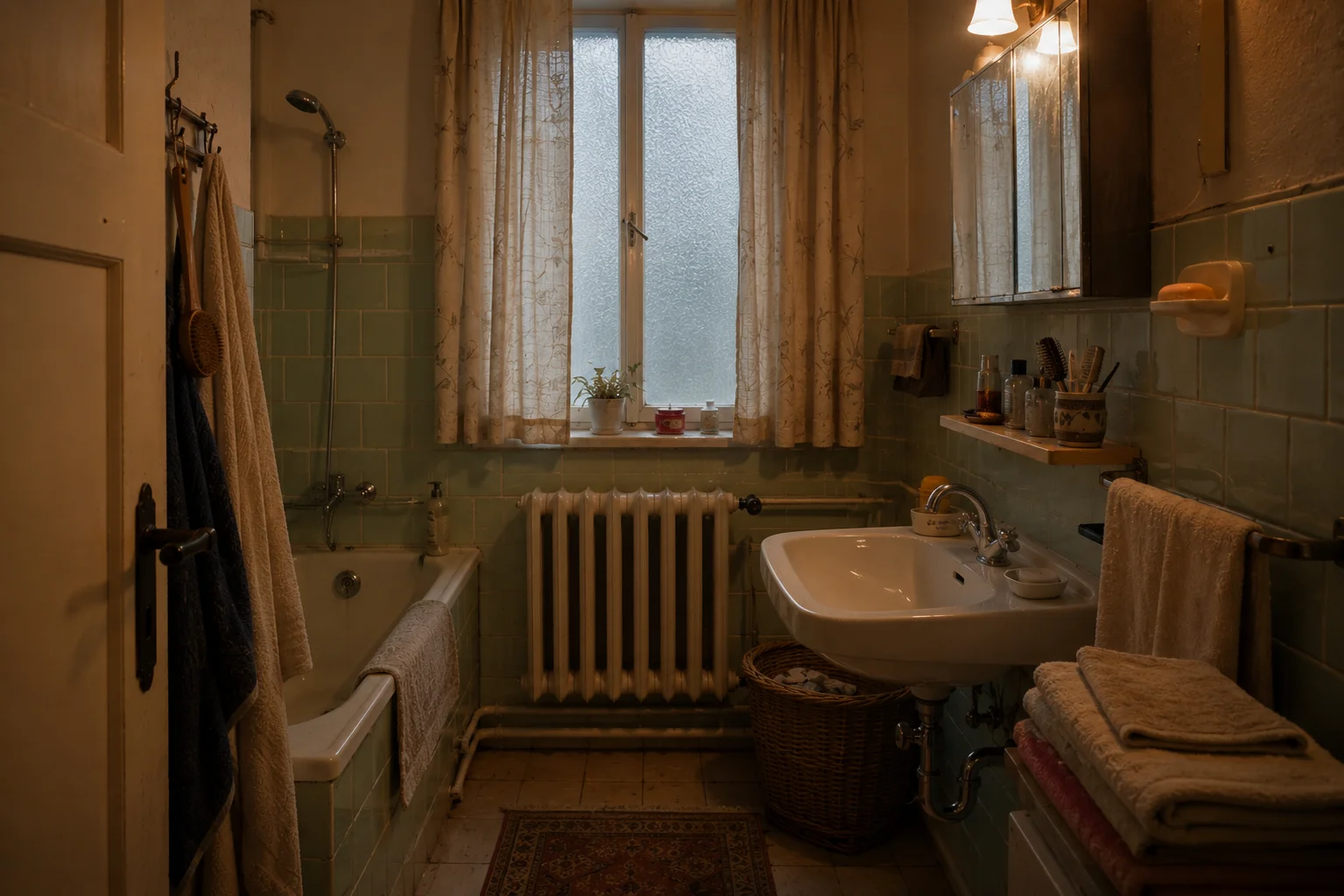 Tür zum Badezimmer