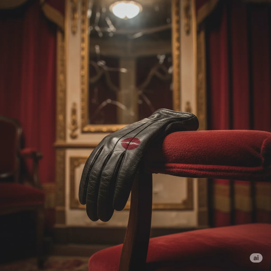 Schwarzer Lederhandschuh