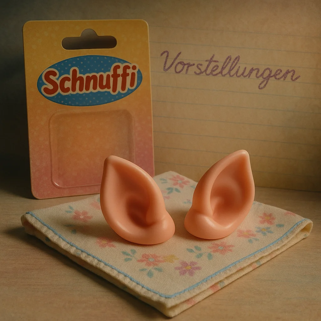 Zwei Schweineohren aus Plastik
