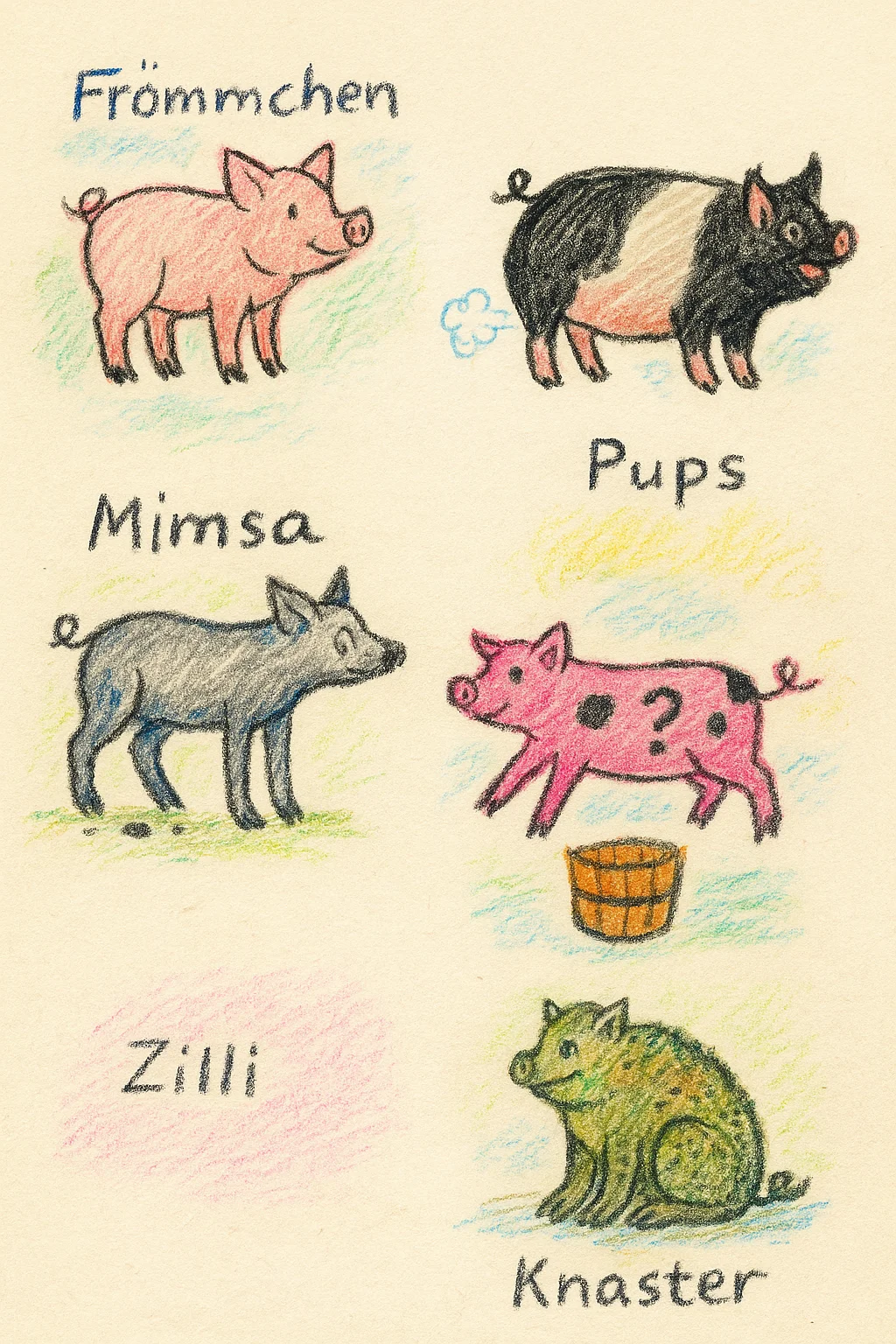 Grethas Schweineskizzen