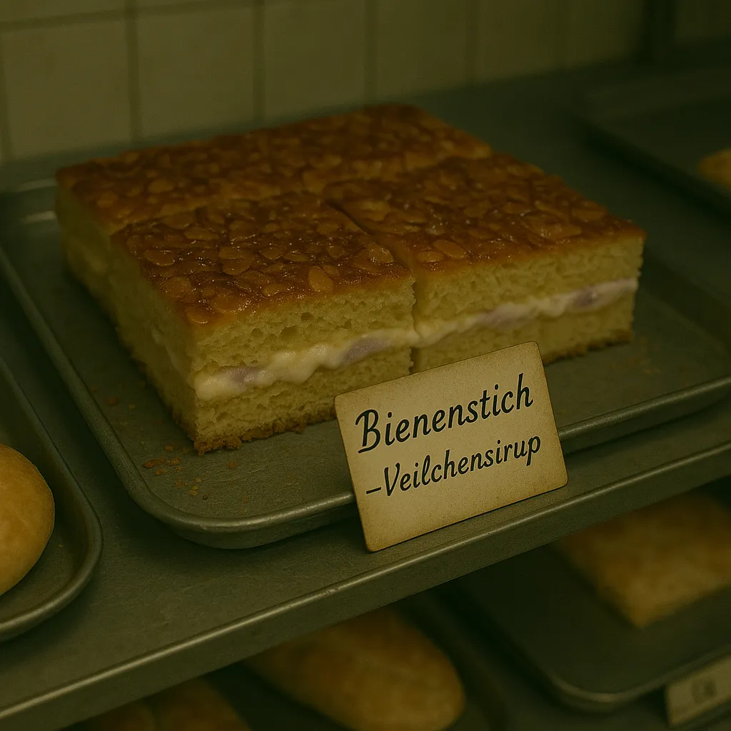 Helgas Bienenstich mit Veilchensirup