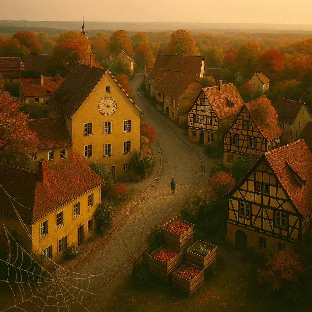 Mistig landschap van Windenberg