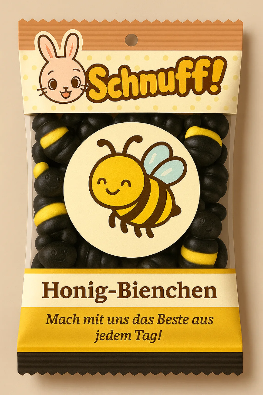 Schwarz-gelbe Bananen-Biene